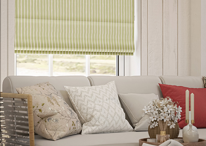 Vintage Stripe, Sage - Twist&Fit Roman Blind - Image 5